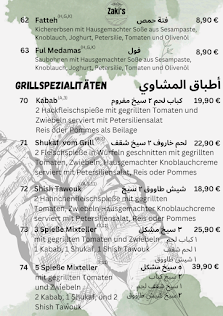 Speisekarte