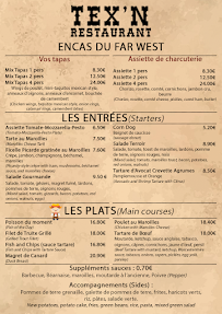 Menu Restaurant TEx'n Page 1