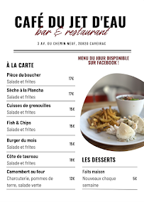 Menu Cafe Du Jet d'eau Page 1