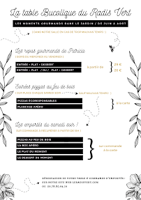 Menu Le Radis Vert Page 1