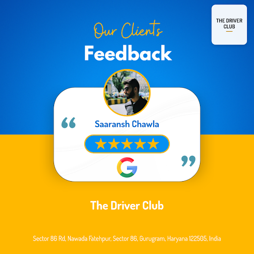 Saaransh Chawla's incredible experience with The Driver Club! He loved our affordable call driver… post image
