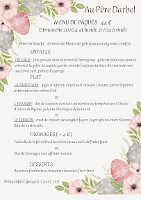 Menu Au Père Darbel Page 1