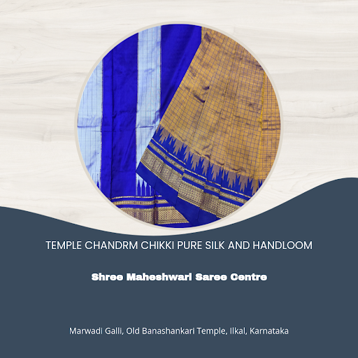 Wrap yourself in luxury with Shree Maheshwari Saree Centre's Temple Chandrm Chikki Pure Silk and… post image