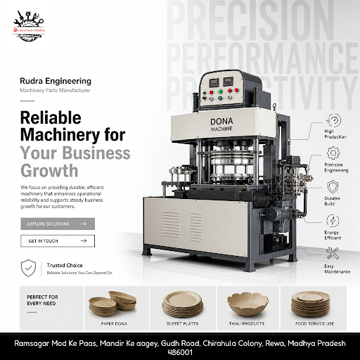 Rudra Engineering specializes in high-quality machinery parts including RO Water Plant, Dona mach… post image