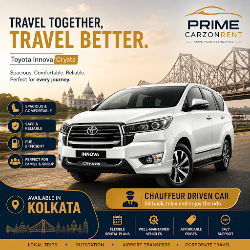 🚗 Chauffeur Driven Innova Crysta Available in Kolkata!