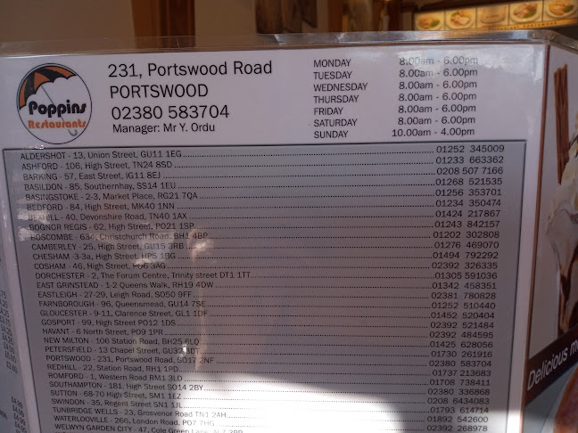 Comments and reviews of Poppins Portswood