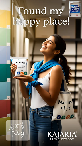 Add a touch of nostalgia to your space with our exquisite Marbles! At KAJARIA TILES SHOWROOM in M…