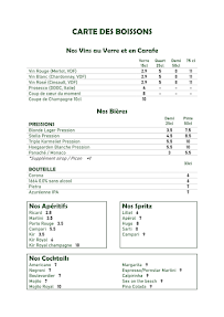 Menu Le Napoléon Brasserie Nice Page 6