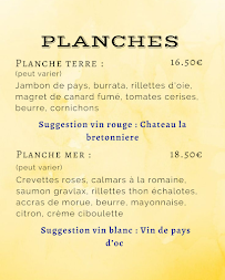 Menu La Ponetere Restaurant Page 1