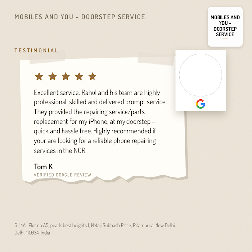 Tom K's testimonial says it all! He loved his experience with Mobiles And You - Doorstep Service… post image