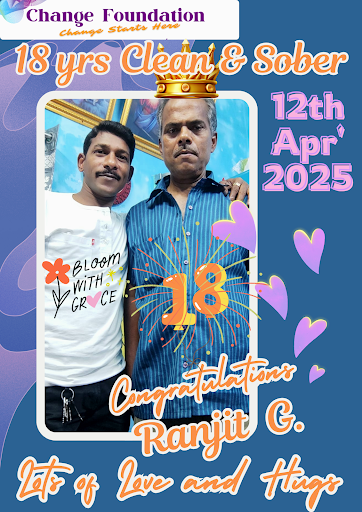 💐Celebrating 18 Years of Strength and Sobriety: Honoring Ranjit G. and the Spirit of Change💐