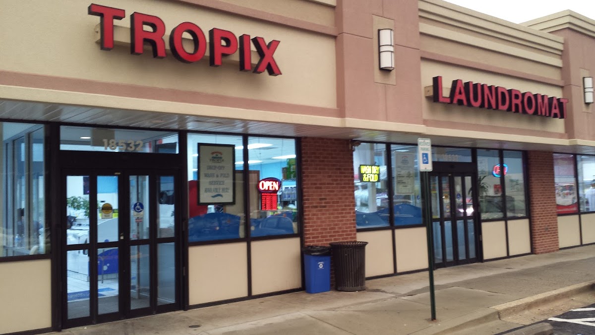 Tropix Laundromat - Gaithersburg storefront and entrance in Gaithersburg