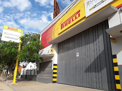Photos of Santa Ana tires. Red Pirelli