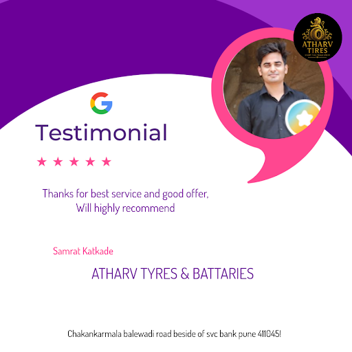 Samrat Katkade from Pune raves about his exceptional experience at ATHARV TYRES & BATTARIES, the… post image