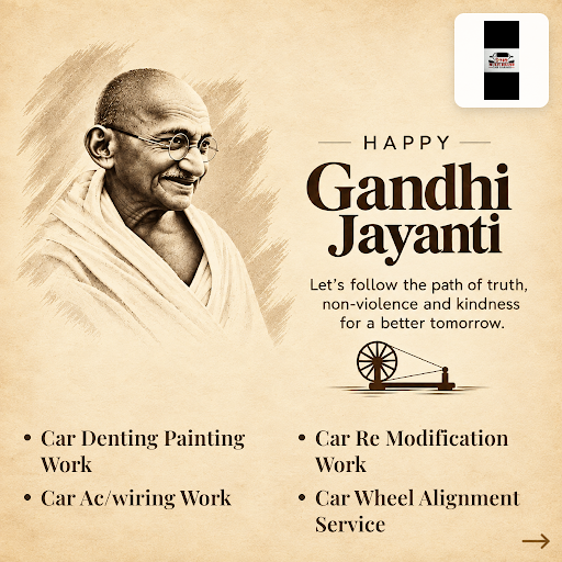 Celebrating Gandhi Jayanti at Smg Multi Brand Car Garage with gratitude and respect. Trust us for… post image