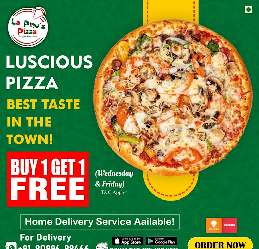 La Pino'z Pizza Pratap Nagar Jaipur
 
LUSCIOUS  PIZZA

BEST 