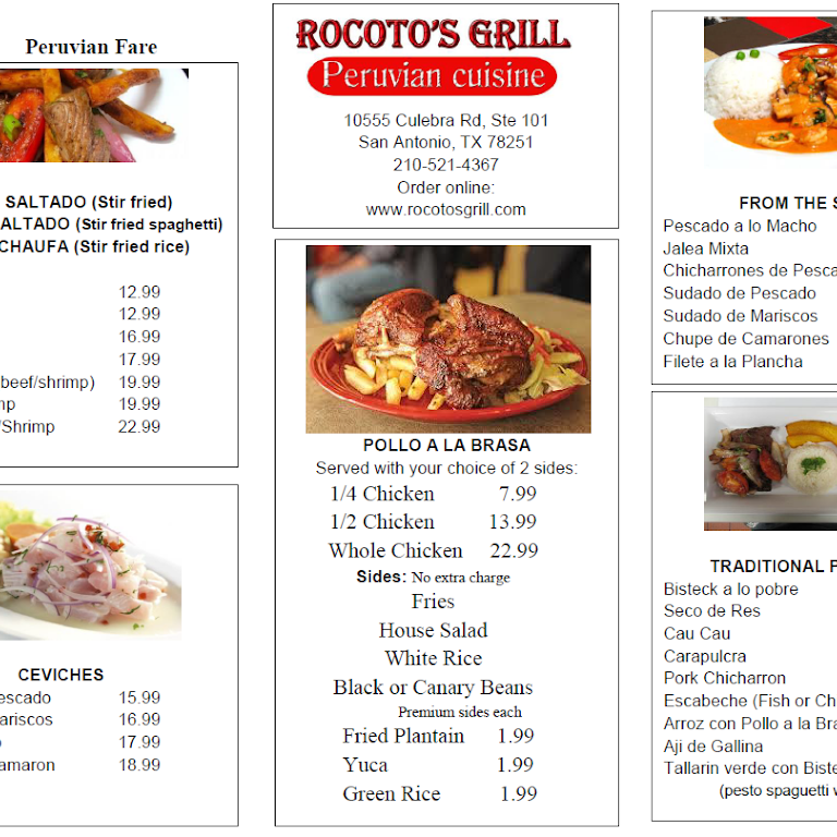 Overgang Verschillende goederen rem Rocotos Grill Peruvian Cuisine