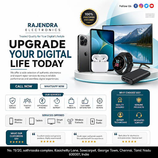 Find quality wireless earbuds at RAJENDRA ELECTRONICS, your trusted electronics shop near me. Sho… post image