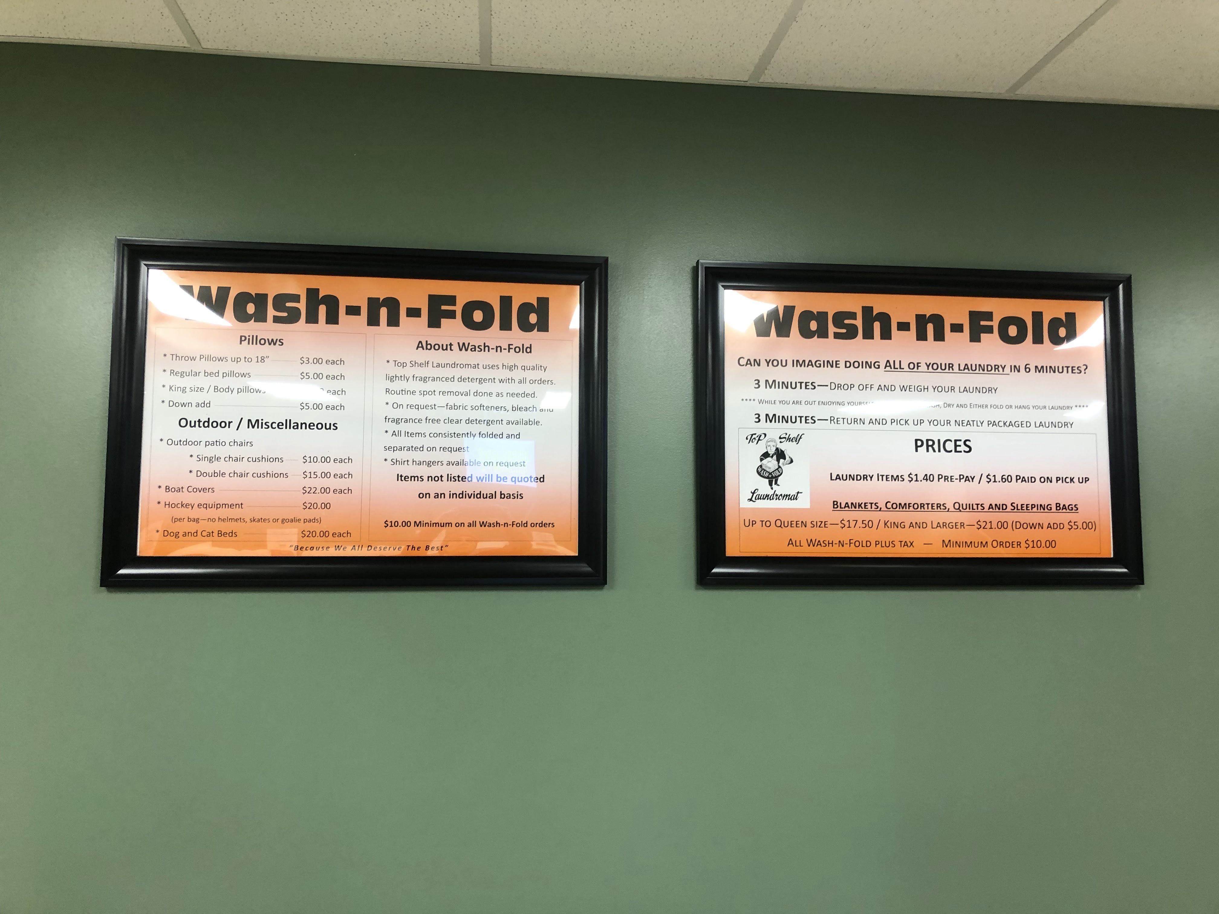 Clean laundry equipment at Top Shelf Laundromat and Wash-n-Fold in Tonawanda, NY