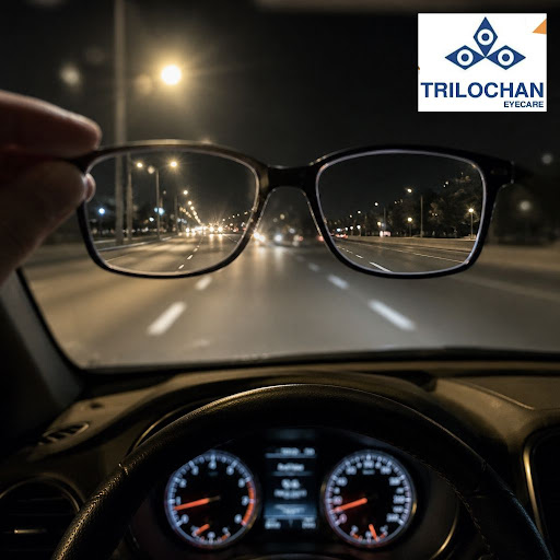 Struggling with glare from headlights and streetlights while driving at night? At Trilochan Eyeca… post image
