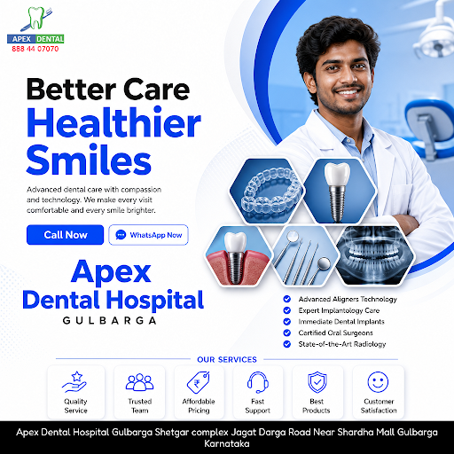 Apex Dental Hospital GULBARGA offers expert dental implants, aligners, implantology, oral surgery… post image