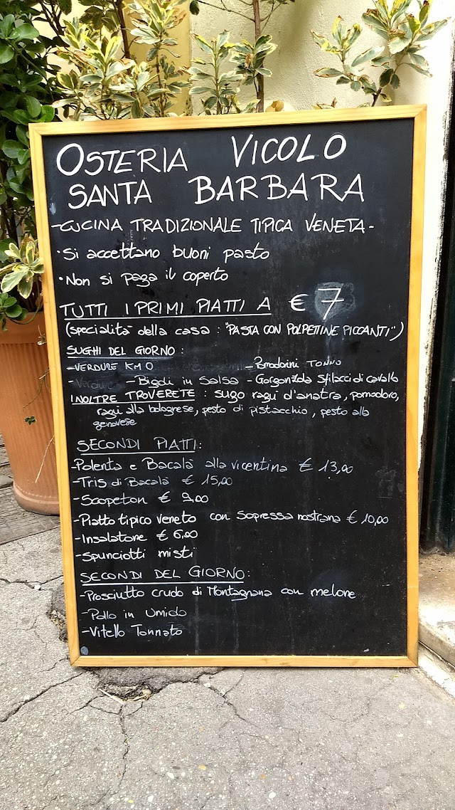 Osteria Vicolo Santa Barbara