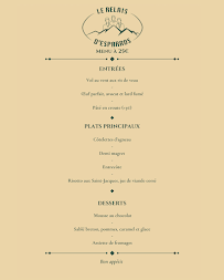 Menu Le Relais d’Esparros Page 3