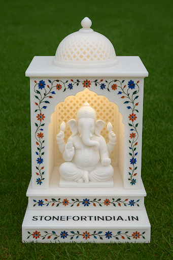 "✨ Bring serenity to your home with our stunning white marble temple, intricately crafted with ex… post image
