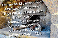 Menu Gite et Auberge de Chossiere Page 6