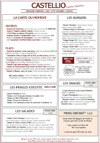 Menu Le Castellio Page 1