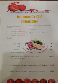 Menu Le Ch'ti Bourguignon Page 1