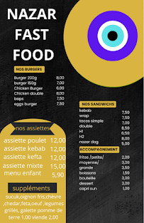 Menu NAZAR FAST FOOD Page 1