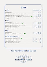 Menu Café Le Monte Carlo Page 1