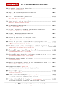 Menu La bénédiction Page 6