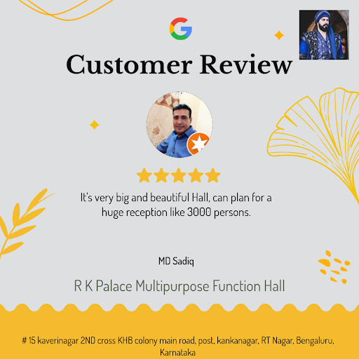 MD Sadiq, a delighted customer from Bengaluru, shares his exceptional experience at R K Palace Mu… post image