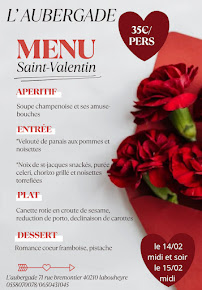 Menu Restaurant Aubergade Page 1