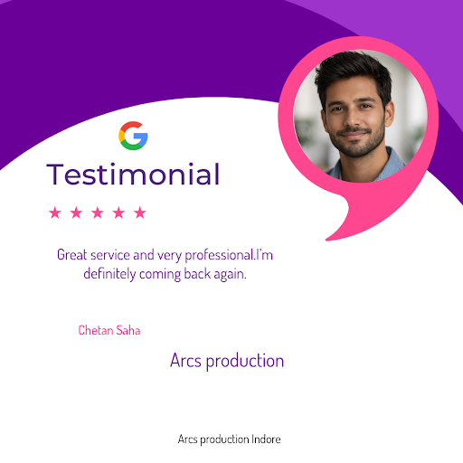 Chetan Saha, a delighted customer from Indore, gives a 5-star review to Arcs Production, the best… post image