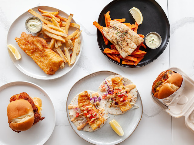 Salty Blue Fish & Chips by null