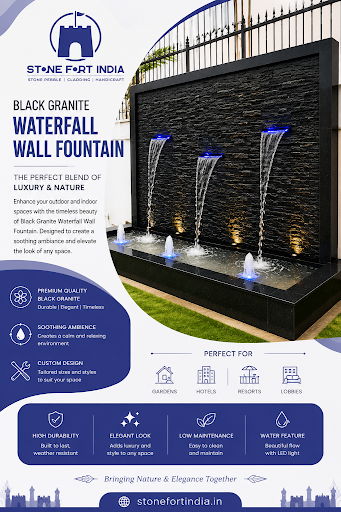 Black Granite Waterfall Wall Fountain – where luxury meets nature. ✨ post image