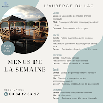 Menu Auberge Du Lac Du Malsaucy Page 1