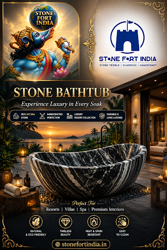 🛁 Luxury Stone Bathtub | Stone Fort India post image