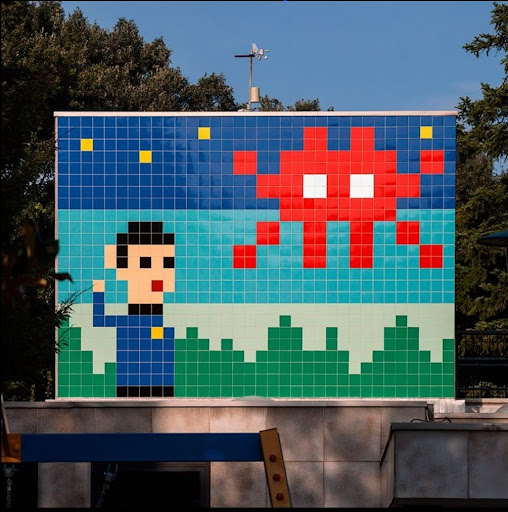 Space Invaders mosaic - Visual