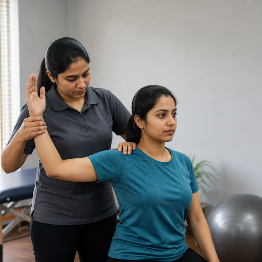 Struggling with stiff, painful shoulder movement that makes daily tasks difficult? At Sankalp Phy… post image