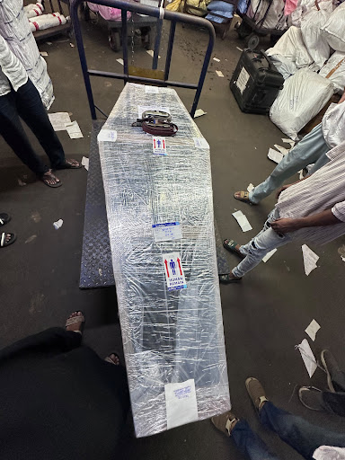 Kolkata to rajasthan dead body transport service by air cargo complete process embalming coffin p…