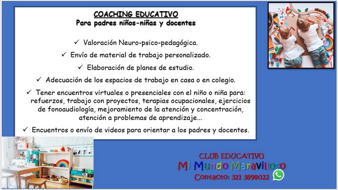 Club Educativo Mi Mundo Maravilloso - Asesor Educativo