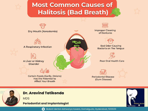 Bad breath often stems from poor oral hygiene, accumulation of bacteria on the tongue or teeth, d… post image