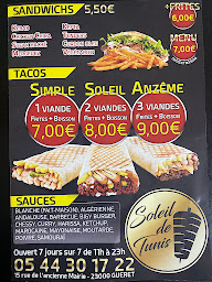 Photo n°3 de Soleil de Tunis à Guéret (Restauration rapide)