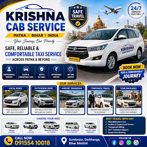 Welcome to KRISHNA CAR RENTAL Taxi Service Patna 🚖✨ post image