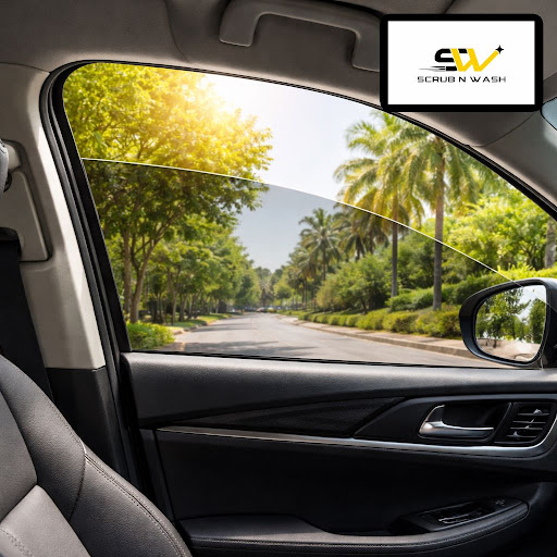 Tired of harsh sunlight heating up your car but don’t want dark, unsafe tints? At Scrub N Wash in…