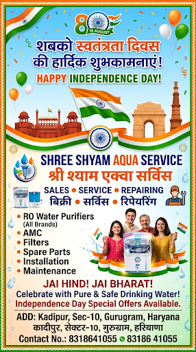 Happy independence day from shree shyam aqua service post image